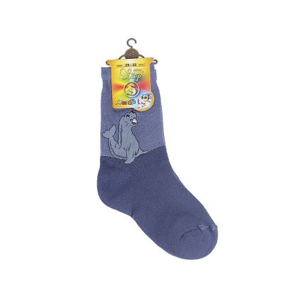 Детски чорапи от висококачествен памук Десен жълти с патенце