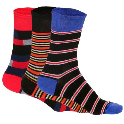3 чифта мъжки бамбукови чорапи цветни