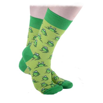 Дамски чорапи от пениран памук със забавни жаби