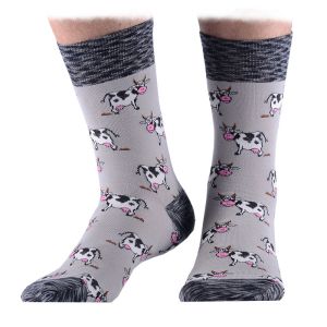 Сиви чорапи с крави