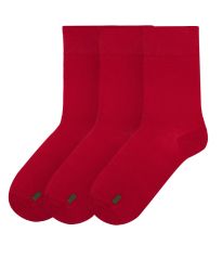 СЕТ 3 ЧИФТА бамбукови чорапи  - ЧЕРВЕНИ