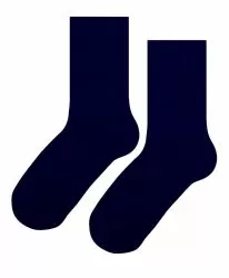 ПАМУЧНИ ЧОРАПИ С ДЪЛЪГ И КОМФОРТЕН СПОРТЕН ЛАСТИК - ТЪМНО СИНИ
