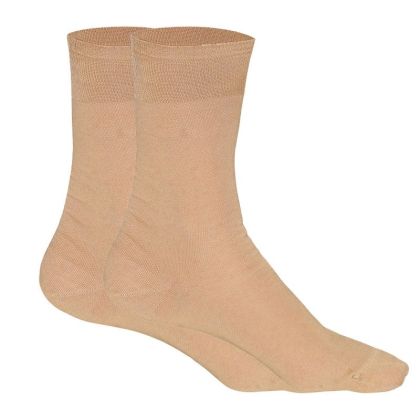 2 чифта луксозни мъжки чорапи от мерсеризиран памук БЕЖОВИ