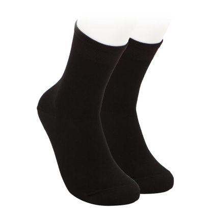 Дамски чорапи от пениран памук - ЧЕРЕН