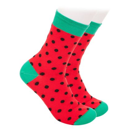 Чорапи Диня - червени с черни точки