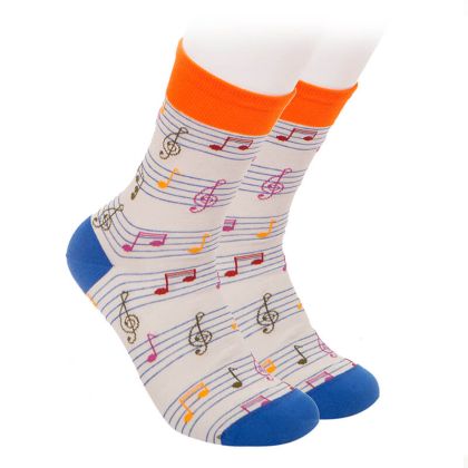 Музикални детски чорапи с цветни ноти