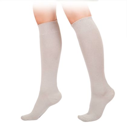 Ladies' 3/4 cotton socks - light gray