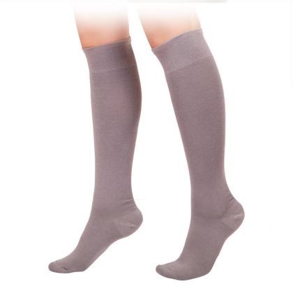 Дамски 3/4 чорапи от дълговлакнест пениран памук СИВИ