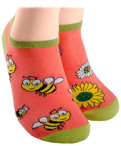 Bees Shorty Socks tangerine
