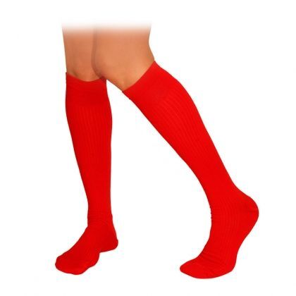 Kids 3/4 cotton socks - red