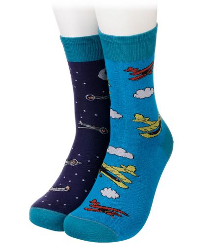 Socks with airplanes