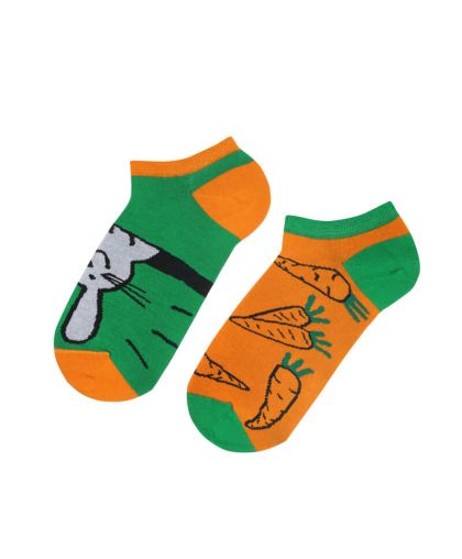 Μπαμπού Κοντές κάλτσες με λαγουδάκι και καρότα