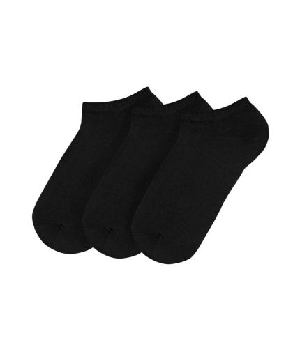 SET 3 PAIRS of cotton slippers - BLACK 