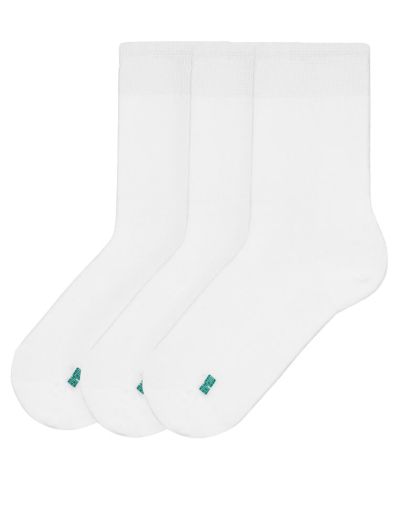 SET OF 3 PAIRS of bamboo socks - WHITE 