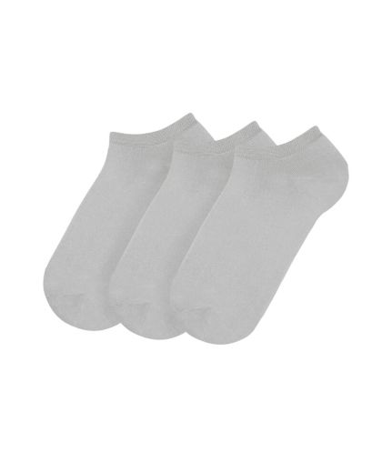 SET 3 PAIRS of cotton slippers - LIGHT GRAY 