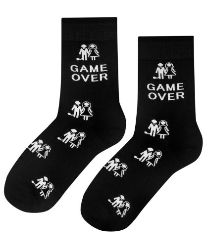 Чорапи ЗА МЛАДОЖЕНЦИ GAME OVER - в черно