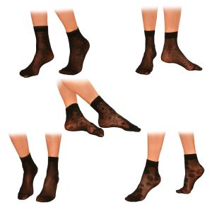 5 чифта къси фигурални чорапи