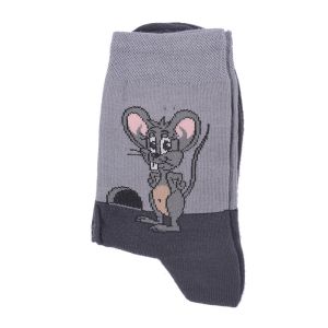 Сиви детски чорапи със сладко мишле