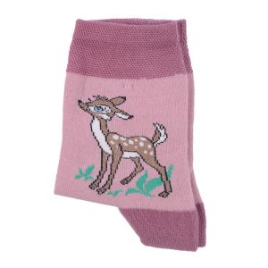 Розови детски чорапи със сърничка