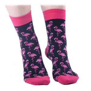 Дамски чорапи памук с фламинго