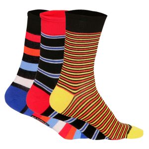 3 чифта мъжки памучни чорапи цветни