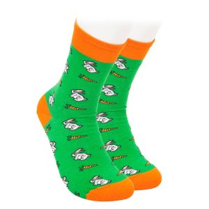 Детски чорапи Сладки зайчета - зелени
