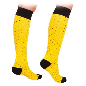 3/4 Чорапи жълти на черни точки