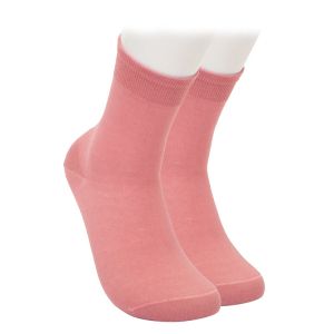 ladies' socks made of cotton - pink and light gray