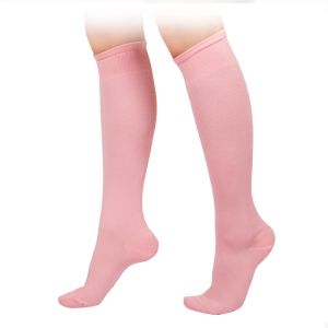 Ladies' 3/4 cotton socks - pink