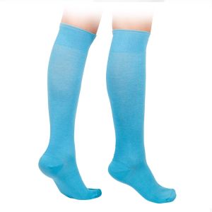 Ladies' 3/4 cotton socks - light blue
