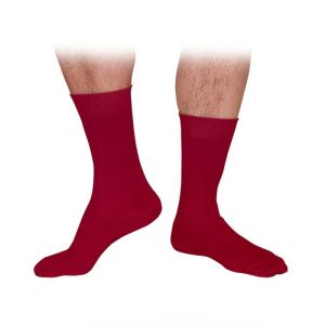 2 чифта фини мъжки чорапи от мек пениран памук бордо