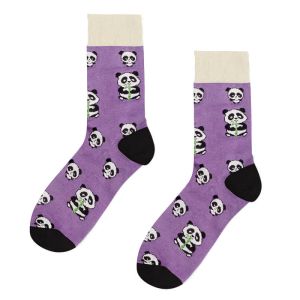 Чорапи с панди в лилаво