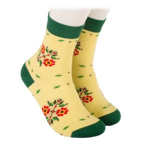 Чорапи с шевици в прекрасно меко жълто
