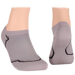 Bαμβακερές κοντές κάλτσες με πλέγμα – ανοιχτό γκρι