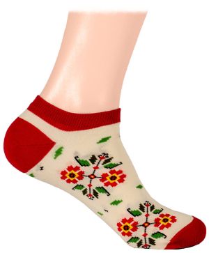 Kοντές κάλτσες Βουλγαρικές - εκρού