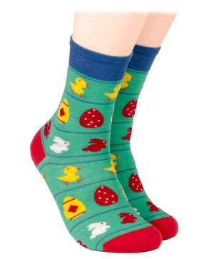 Easter bunnies, chickens and eggs Kids Socks