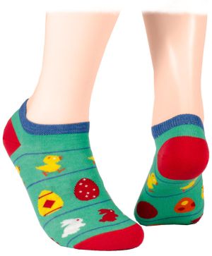 Easter bunnies, chickens and eggs Shorty Socks