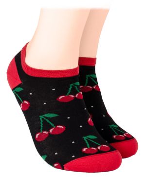 Cherries - black Shorty Socks