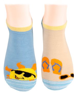 Sun and flip flops on the beach Shorty Socks