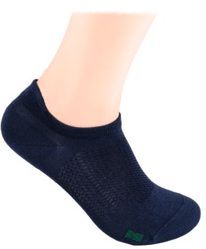 Bamboo short socks with mesh – dark blue