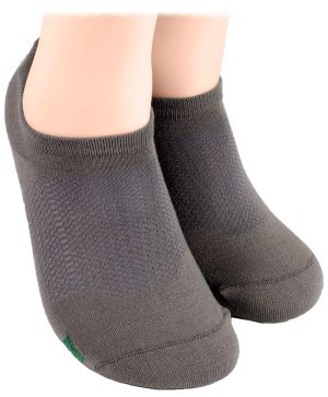 Bamboo short socks with mesh – grey