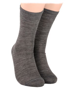 2 чифта мъжки чорапи от фина мериносова вълна ГРАФИТ
