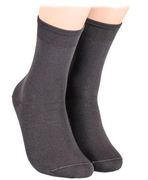 Дамски чорапи от пениран памук - ГРАФИТ