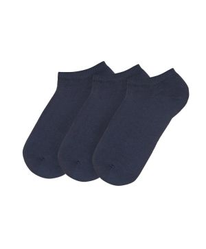 SET 3 PAIRS of cotton slippers - DARK BLUE 