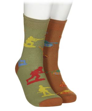 Socks with soldiers and tanks 