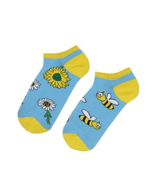 Kοντές κάλτσες μέλισσες σε μπλε