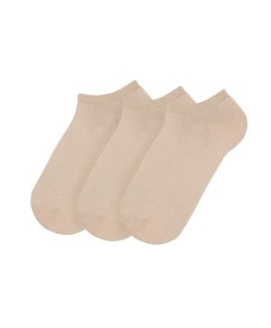 SET 3 PAIRS of cotton slippers - BEIGE 