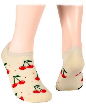 Cherries - ecru Shorty Socks