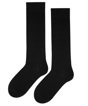 3/4 чорапи от дълговлакнест пениран памук ЧЕРНИ