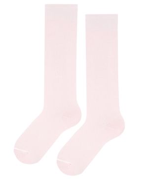 Едноцветни 3/4 детски чорапи - БЛЕДО РОЗОВИ
